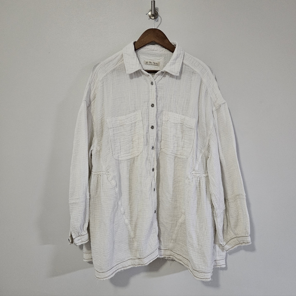 Free People We The Free Double Cloth Top Size Medium